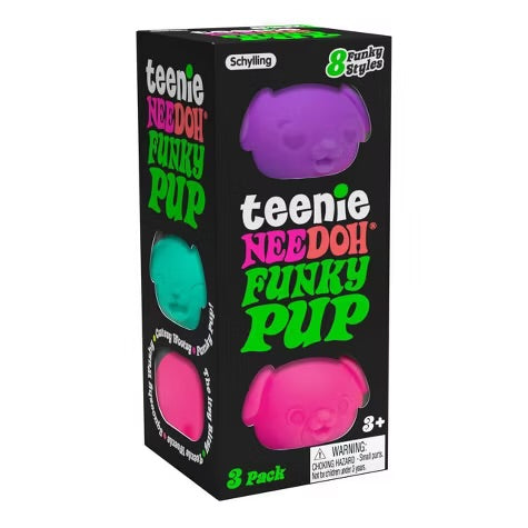 NeeDoh Teenie Funky Pup 3-Pack